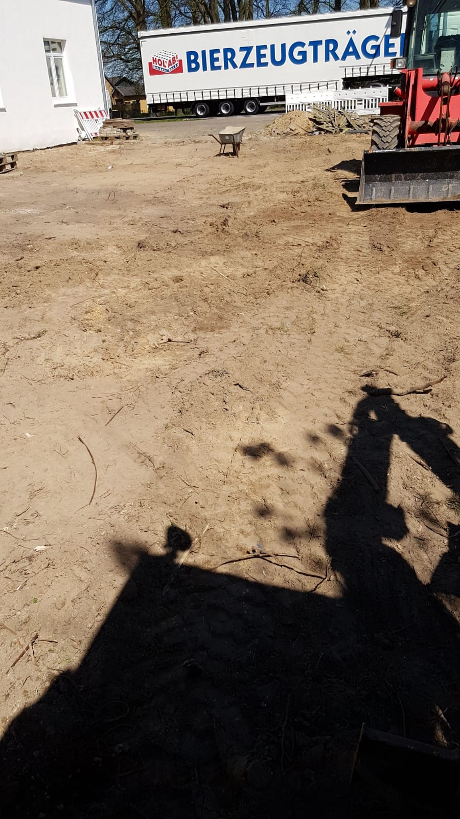 Untergrundvorbereitung für das Pflastern Untergrundvorbereitung für das Pflastern