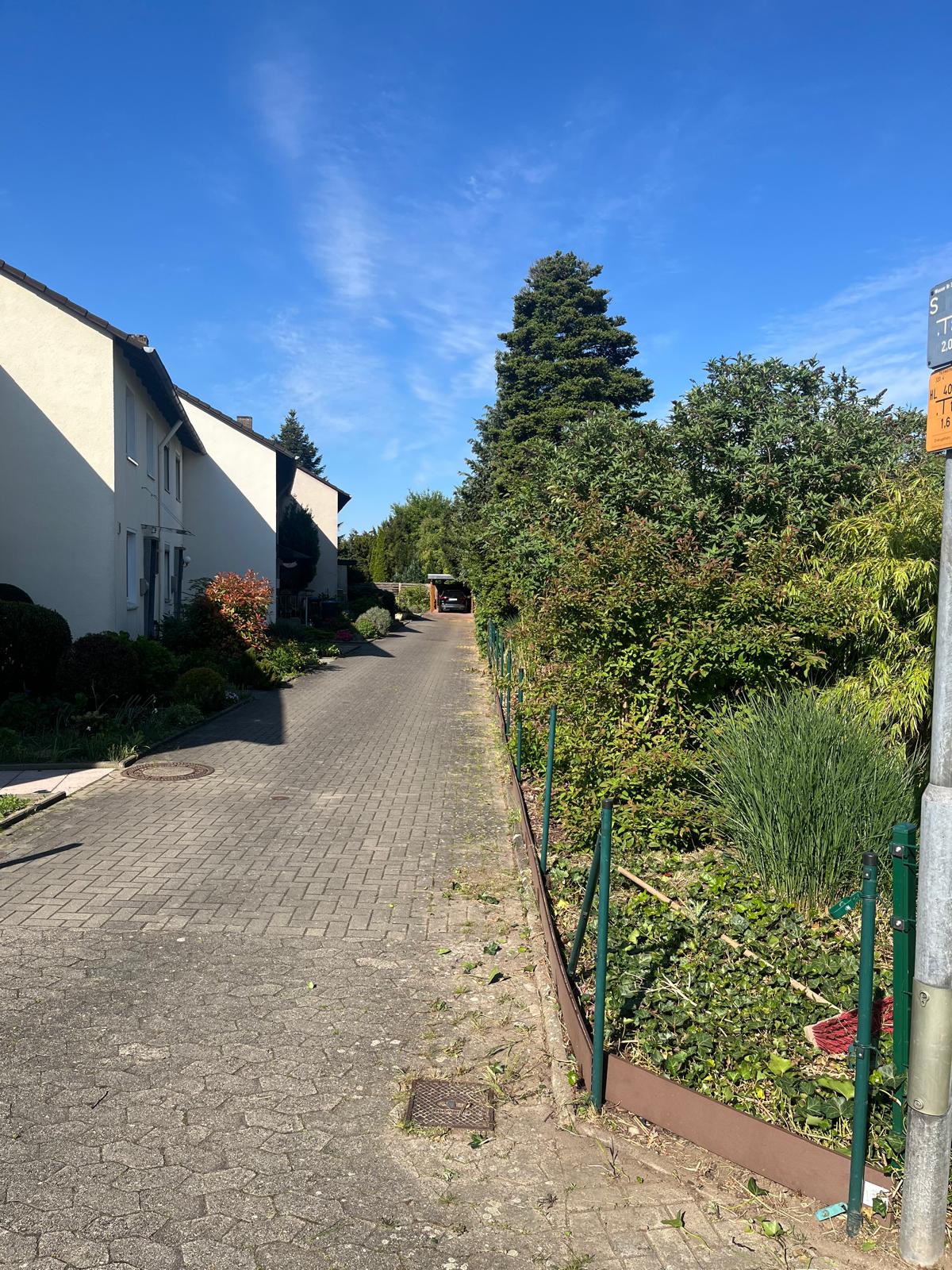 alten Maschendrahtzaun entfernt Zaun Beet