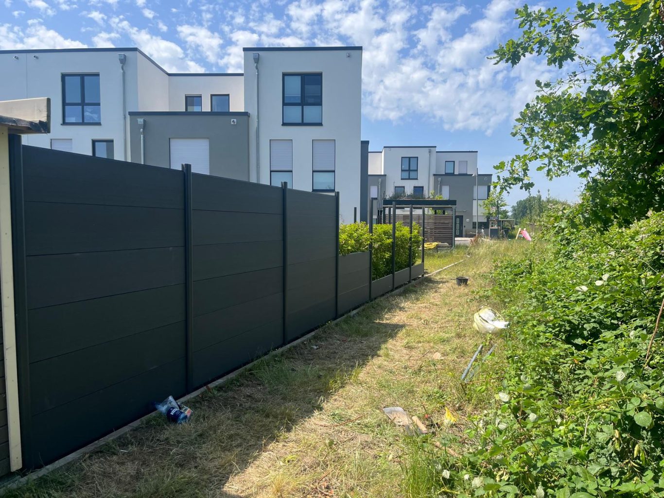 Zaunelemente eingesetzt WPC Zaun