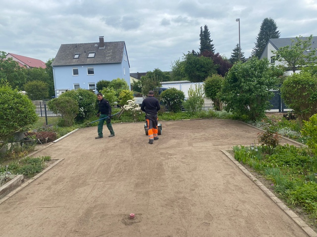 Fläche planiert und anschließend gewalzt Boden walzen