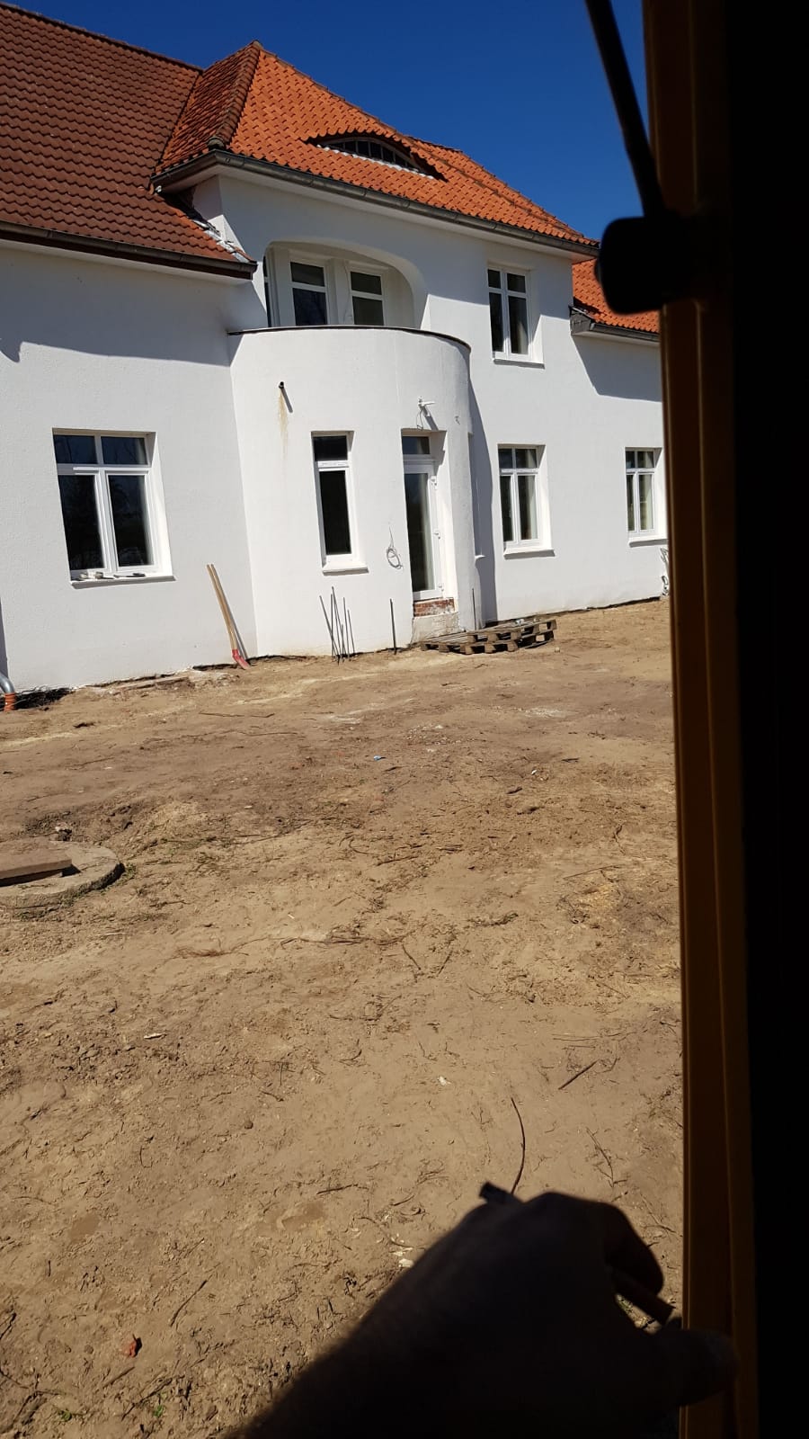 Untergrundvorbereitung für das Pflastern Untergrundvorbereitung für das Pflastern