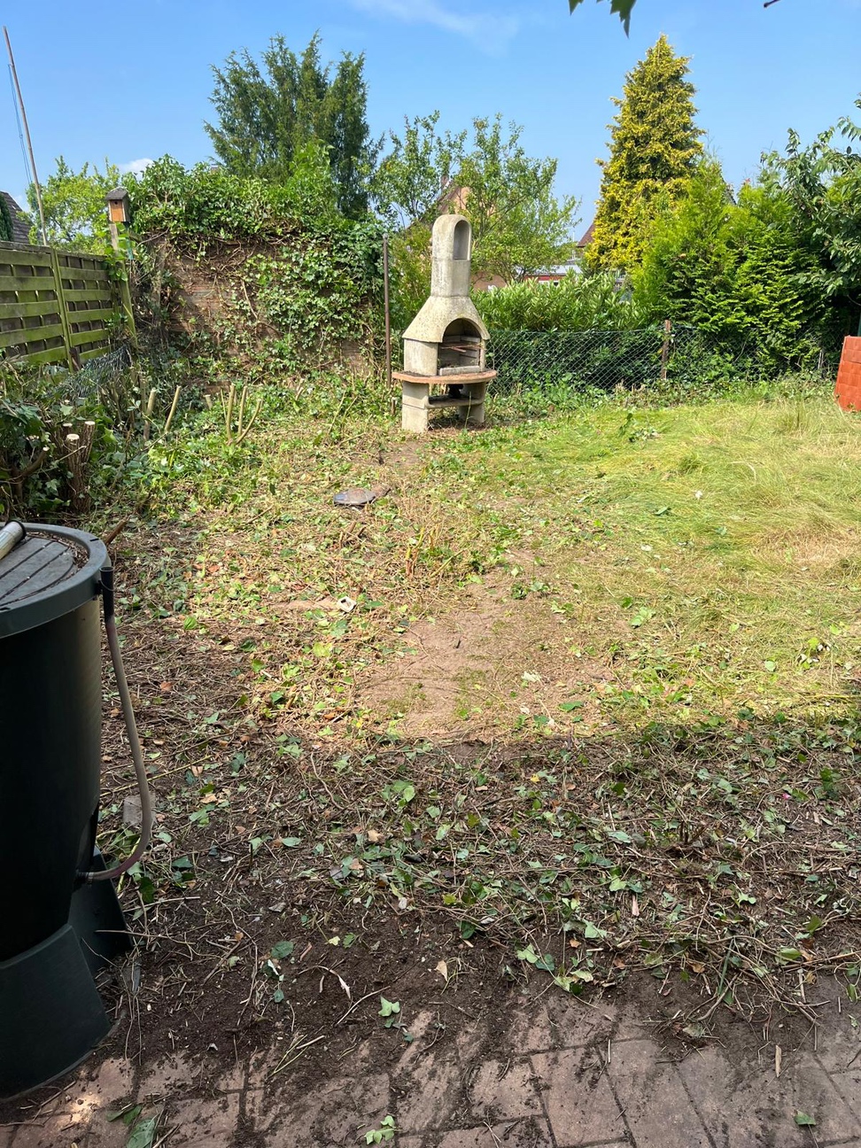 Entfernung Unkraut und Entfernung der Hecke Entfernung Unkraut und Entfernung der Hecke